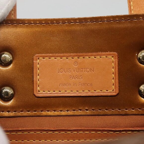 LOUIS VUITTON Monogram Vernis Reade PM Hand Bag Bronze - Picture 12 of 15